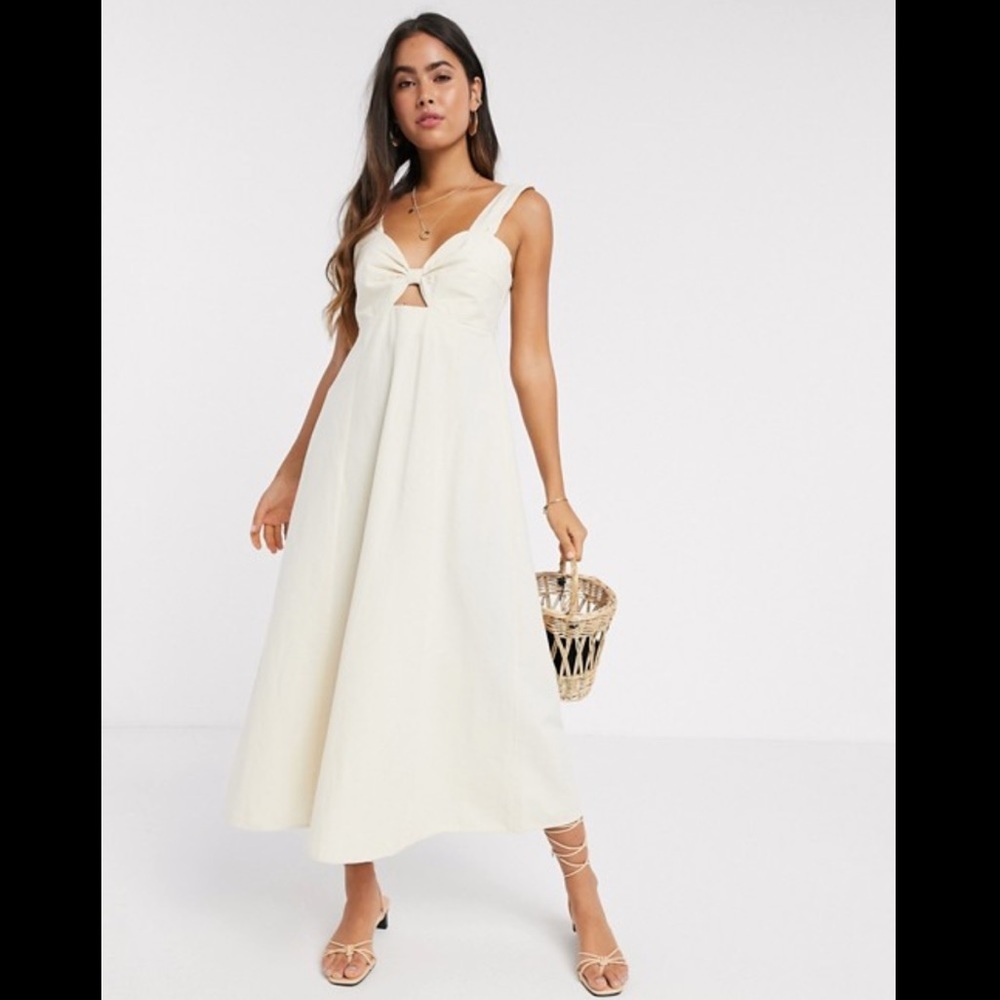Vero Moda Sleeveless Maxi Dress In Cream